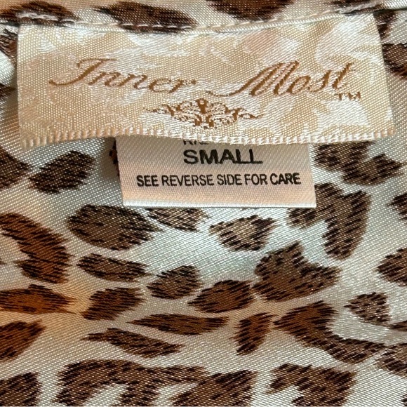 Vintage 90s Leopard Print Slip Dress Lingerie Size:Small Mob Wife Aesthetic - Picture 2 of 3